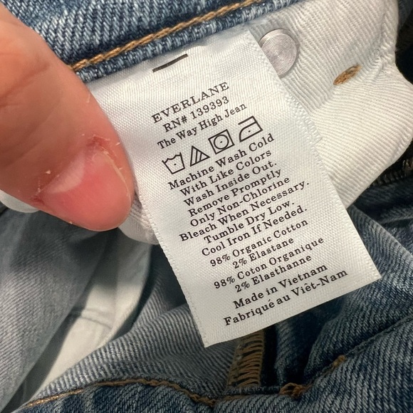 NWT EVERLANE The Way-High® Rigid Medium Wash Jean Sz 31 Long - Picture 5 of 5